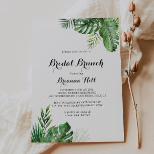 Destination Tropical Bridal Brunch Bridal Shower Invitation