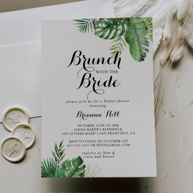 Destination Tropical Brunch with the Bride Shower Invitation (Creator Uploaded)