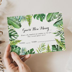 Destination Tropical Guess How Many Game Card