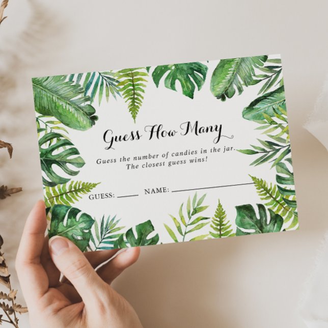 Destination Tropical Guess How Many Game Card (Creator Uploaded)