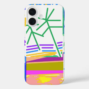 Destination Vacation Festive Abstract iPhone 16 Case