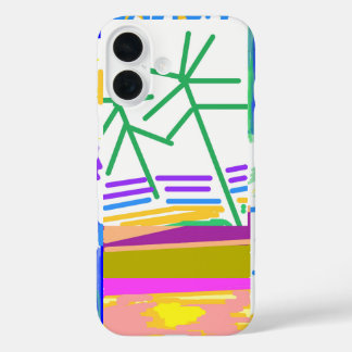 Destination Vacation Festive Abstract iPhone 16 Case