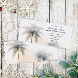Destination Wedding Beach Tropical Island Palm Invitation
