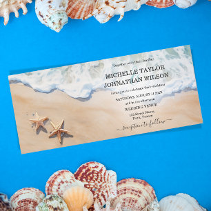 Destination Wedding Beach Tropical Island Starfish Invitation