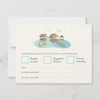 Destination Wedding Beach Windsurfing RSVP Cards
