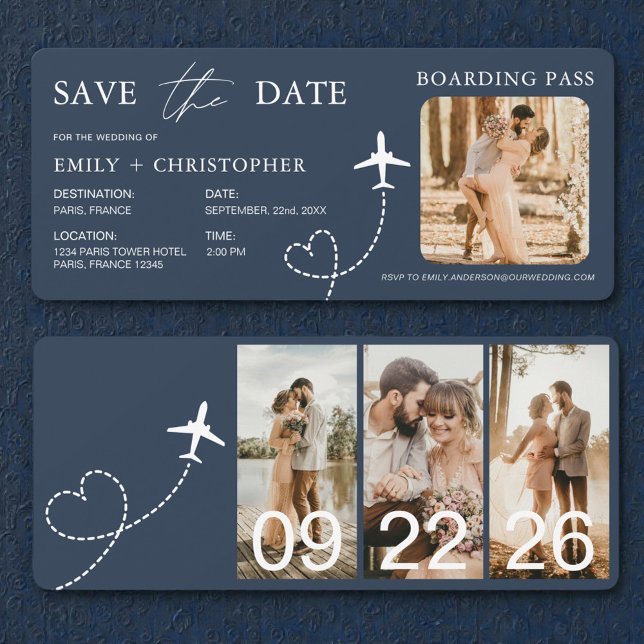 Destination Wedding Boarding Pass Plane Ticket (Creator Uploaded)