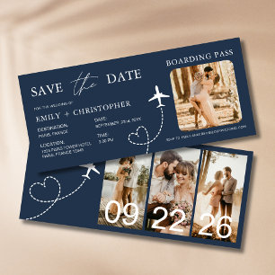 Destination Wedding Boarding Pass Plane Ticket
