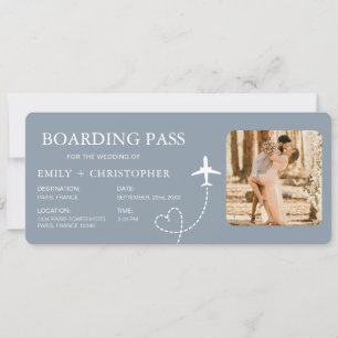 Destination Wedding Boarding Pass Plane Ticket