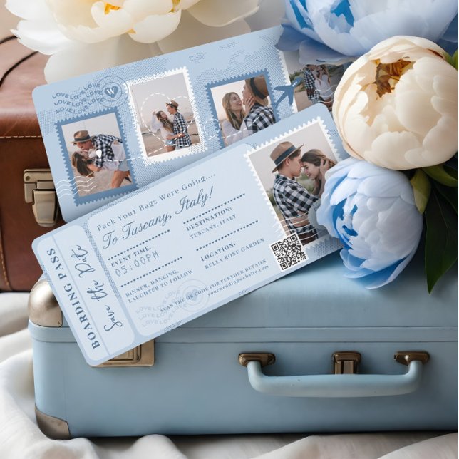 Destination Wedding Boarding Pass Plane Ticket Invitation (Destination Wedding Boarding Pass Plane Ticket Invitation)