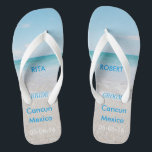 Destination Wedding BRIDE Beach Sandals<br><div class="desc">Destination Wedding BRIDE Beach Sandals / Flip Flops with Personalised Wedding Date & Destination</div>