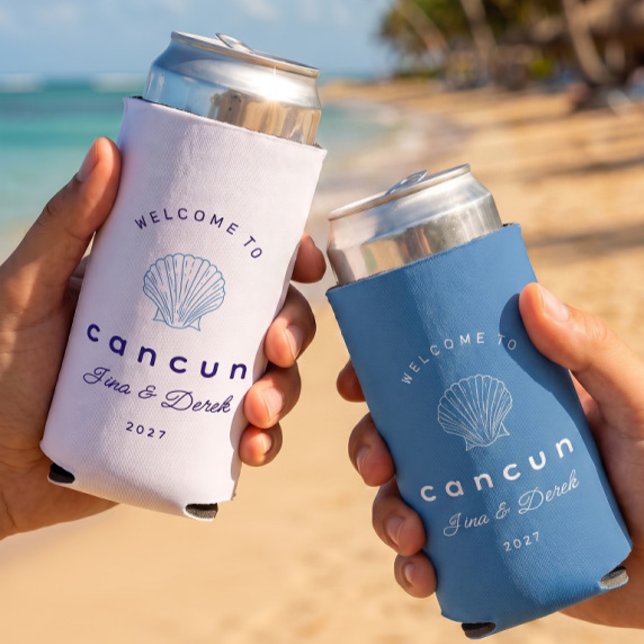 Destination Wedding Cancun Seltzer Can Cooler (Creator Uploaded)