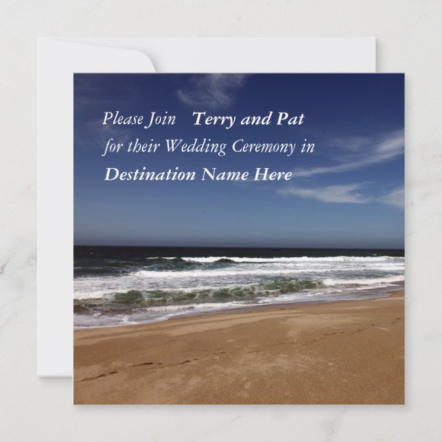 Destination Wedding Ceremony Invitation (Front)