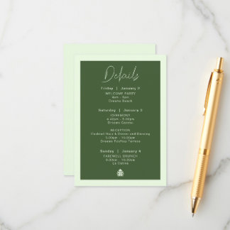 Destination Wedding Details Card
