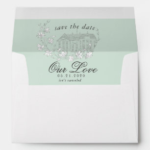Destination Wedding Elegant Save The Date Envelope