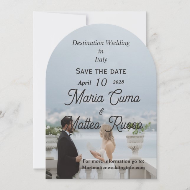 Destination Wedding Flat Wedding Invitation (Front)