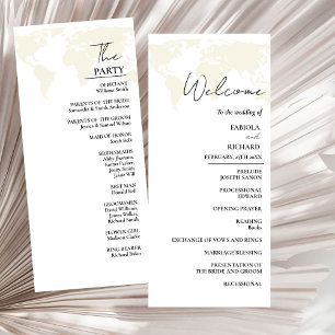 Destination wedding Green Wedding Program Card
