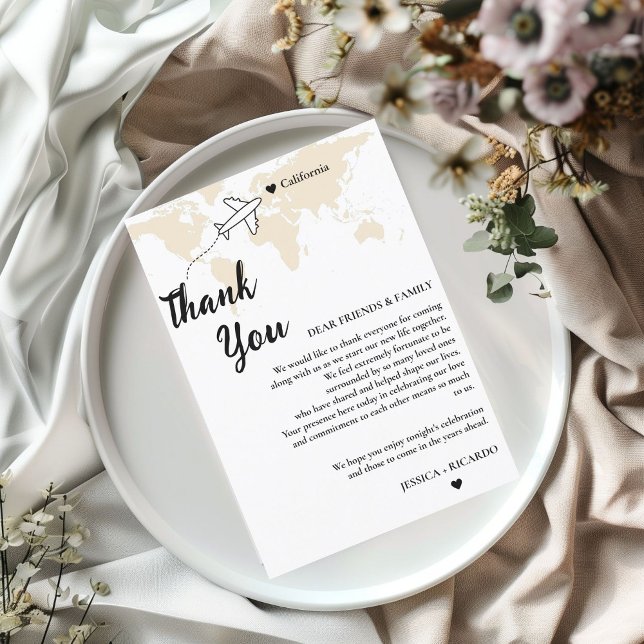 Destination wedding guess table thank you card (Creator Uploaded)