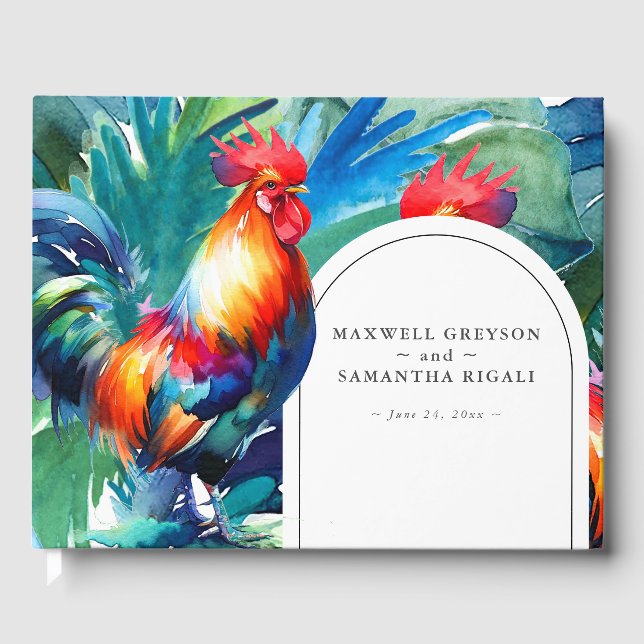 Destination Wedding Guest Book Tropical (Front)