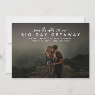 Destination wedding horizontal save the date