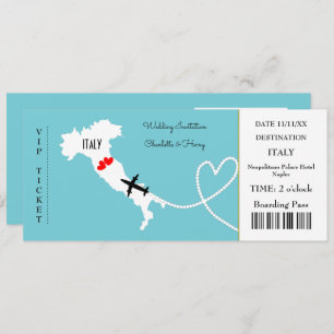Destination Wedding Italy Europe Invitation