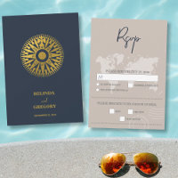 Destination Wedding Passport Compass Wedding