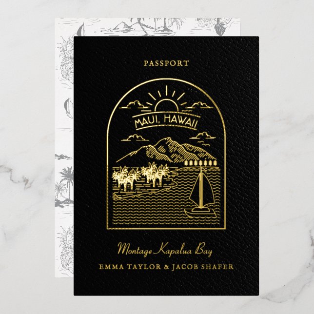Destination Wedding Passport Save the Date (Front/Back)
