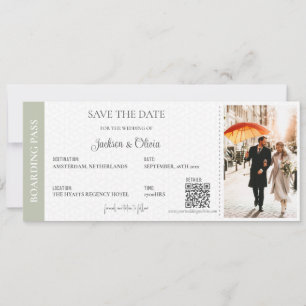 Destination Wedding Sage Green  Save The Date