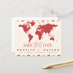 Destination Wedding Save the Date Template, Waterc Holiday Postcard