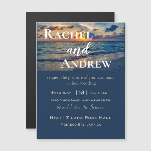 Destination Wedding Sunny Skies Wedding Invitation (Front/Back)