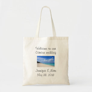 Destination wedding welcome tote bag