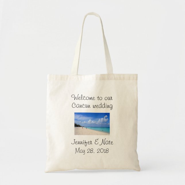 Destination wedding welcome tote bag (Front)