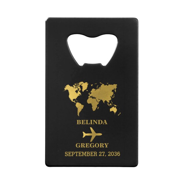 Destination Wedding World Passport Black Gold (Front)