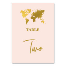 Destination Wedding World Passport Blush Pink Gold