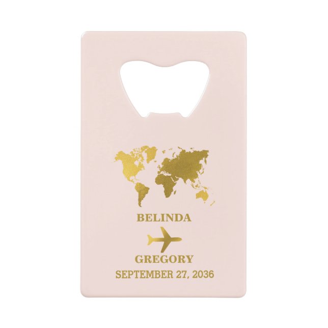 Destination Wedding World Passport Pink Gold (Front)