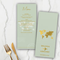 Destination Wedding World Passport Sage Green Gold