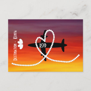 Destination Weddings Abroad Kenya RSVP Invitation