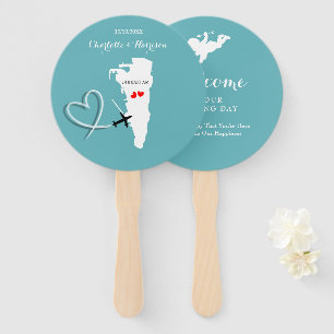 Destination Weddings Gibraltar Hand Fan