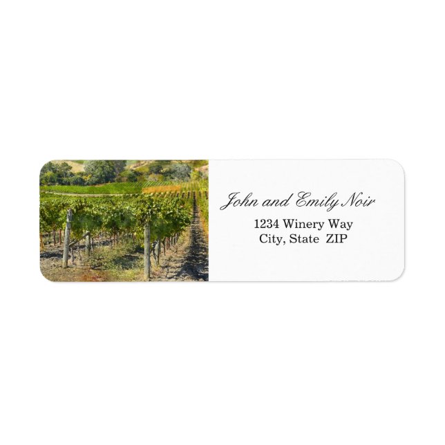 Destination Winery Wedding Address Labels (Front)