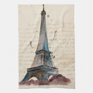 Destinations   Letters From The Eiffel Tower Tea Towel
