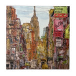 Destinations | New York City View of Little Italy Ceramic Tile<br><div class="desc">Get lost in this spectacular watercolor and ink design by the extremely talented Melissa Wang on a vast range of products from Zazzle. Melissa brings to life the Little Italy in New York City all with the superior empire building reining overhead. Feast your eyes on the amount of detail Wang...</div>