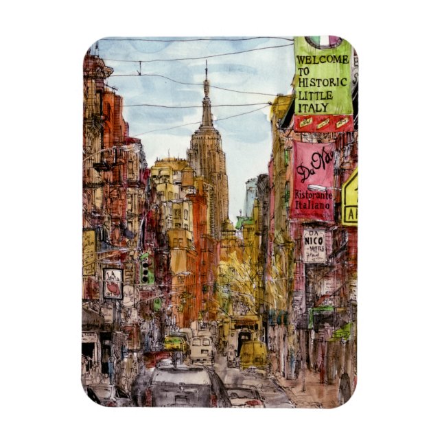 Destinations | New York City View of Little Italy Magnet (Vertical)
