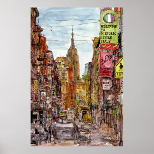 Destinations New York City View of Little Italy Poster