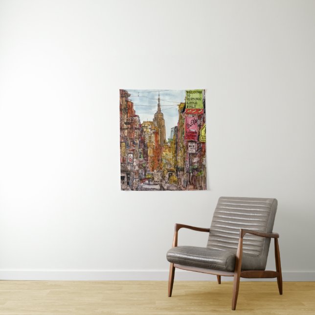 Destinations | New York City View of Little Italy Tapestry (In Situ)