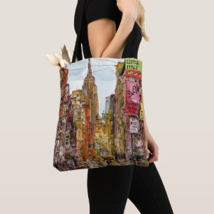 Destinations   New York City View of Little Italy Tote Bag