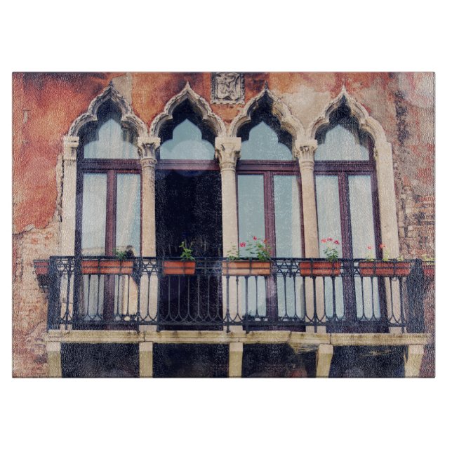 Destinations | Rustic Venice Building Cutting Board (Front)
