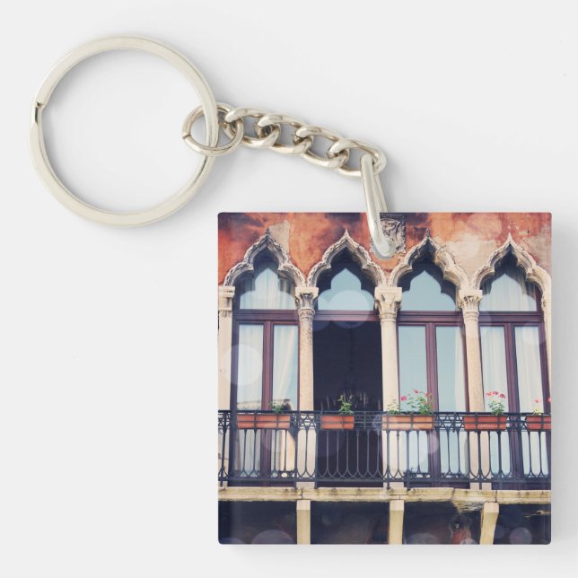 Destinations | Rustic Venice Building Key Ring (Front)