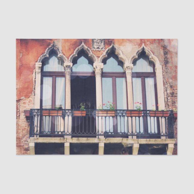 Destinations | Rustic Venice Building Tissue Paper (Front)