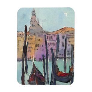 Destinations Two Gondolas in Venice Sketch Magnet