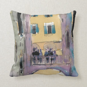 Destinations Venice Canal Bridge View Cushion