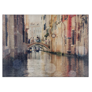 Destinations Venice Gondolas Photograph Cutting Board